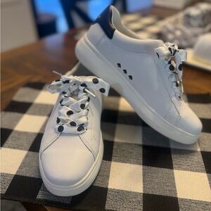 Kate Spade Lift White and Black Sneakers